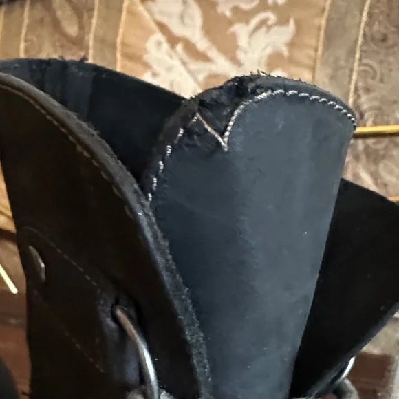 Sorel Black Lace Up Wedge Boots - Picture 4 of 7